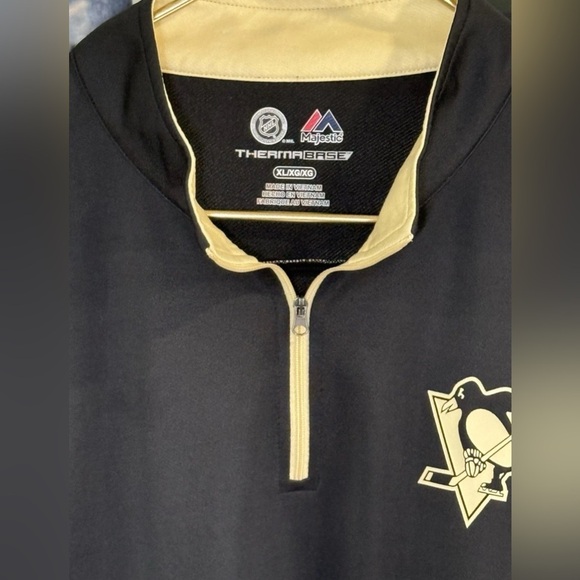 Majestic Thermabase Pittsburgh Penguins NHL
1/4 Zip LA Shirt Black Mens Size XL - Picture 5 of 7